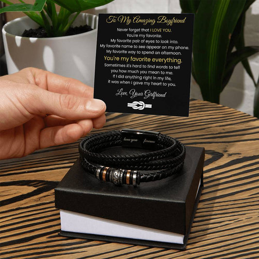 TO MY AMAZING BOYFRIEND - YOU'RE MY FAVORITE EVERYTHING!