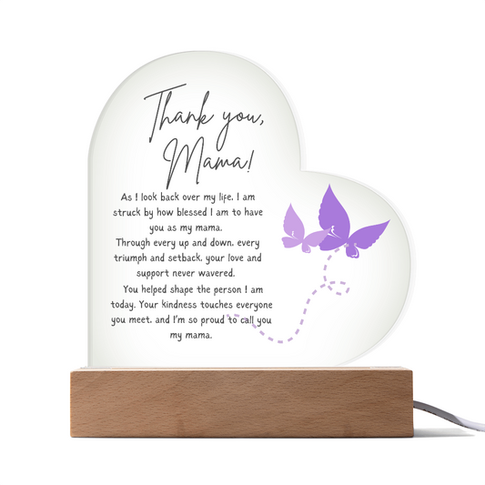 TEST PRODUCT - PRINTED HEART ACRYLIC PLAQUE