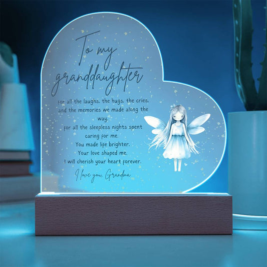 TO MY GRANDDAUGHTER - I WILL CHERISH YOUR HEART FOREVER!