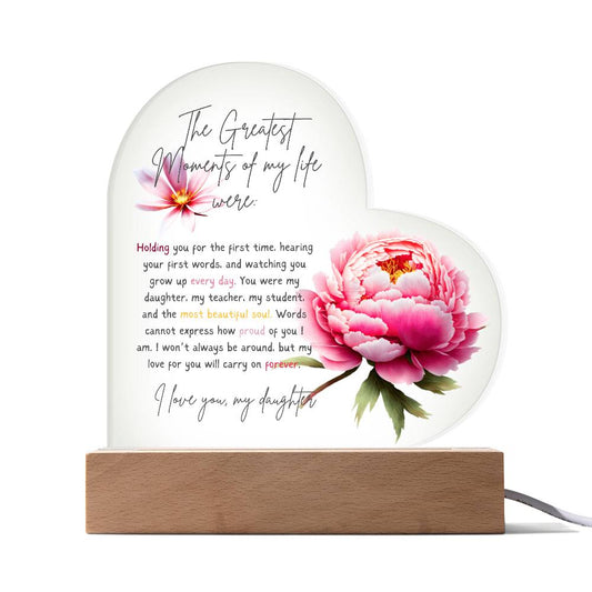 TO MY DAUGHTER - MY LOVE FOR YOU WILL CARRY ON FOREVER!