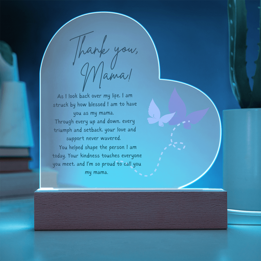 TEST PRODUCT - PRINTED HEART ACRYLIC PLAQUE